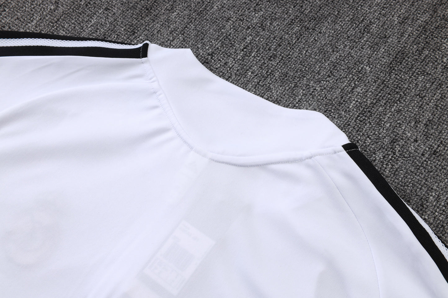 Real Madrid 1/4 Zip Tracksuit Set - White/Black/Grey