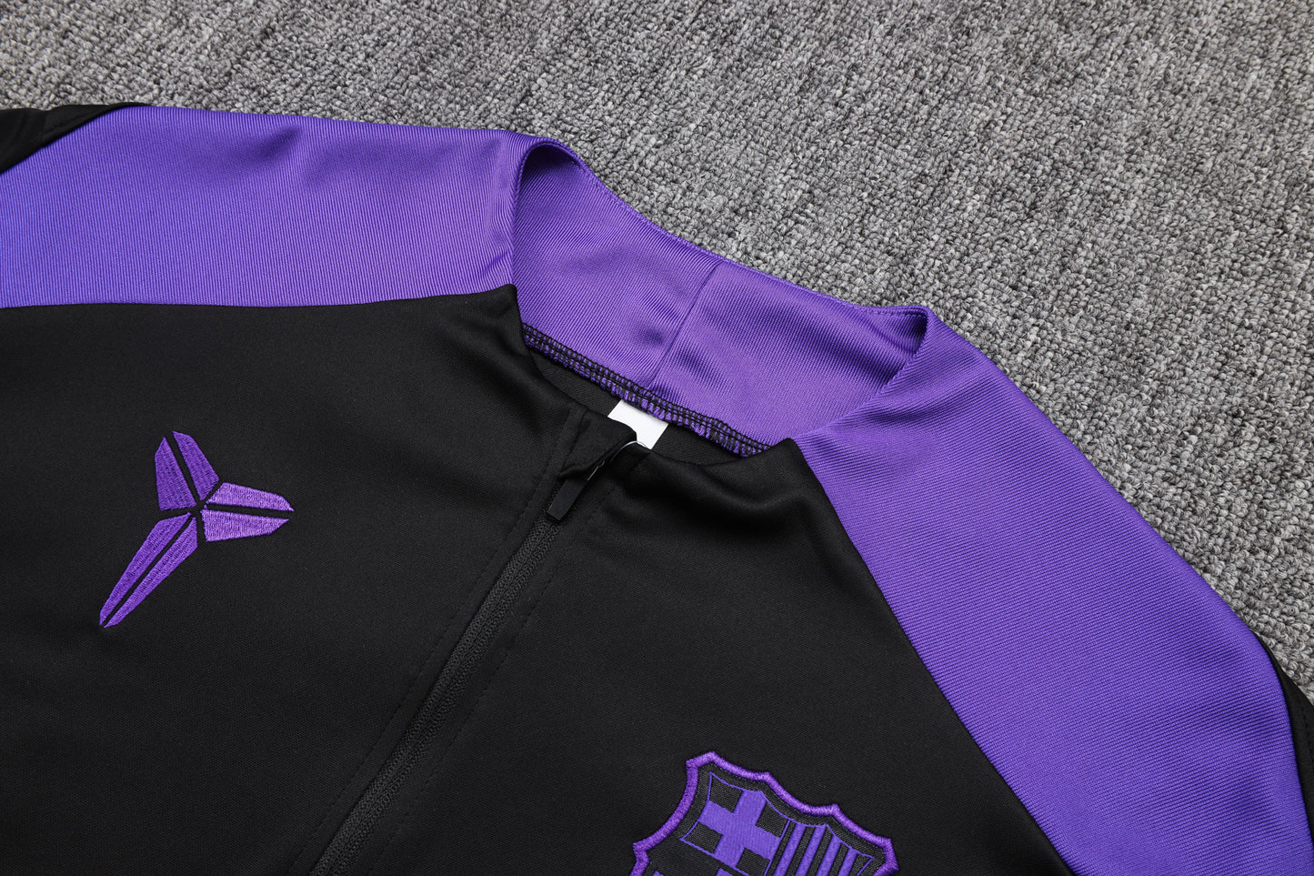 Barcelona x Kobe 1/4 Zip Tracksuit Set Black/Purple