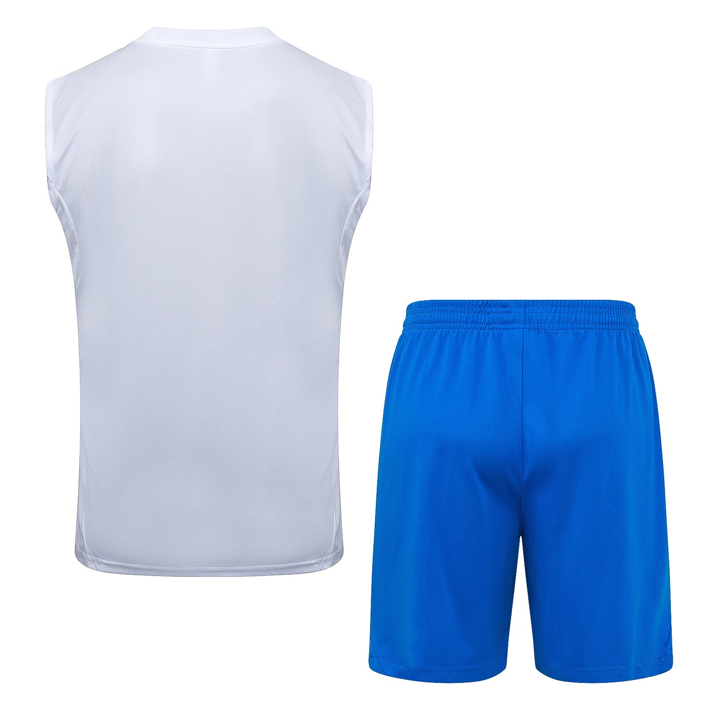Real Madrid Sleeveless Training Kit - White/Blue