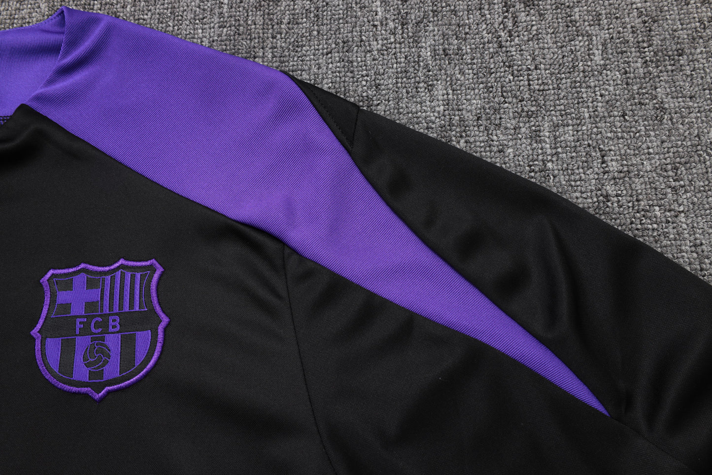 Barcelona x Kobe 1/4 Zip Tracksuit Set Black/Purple