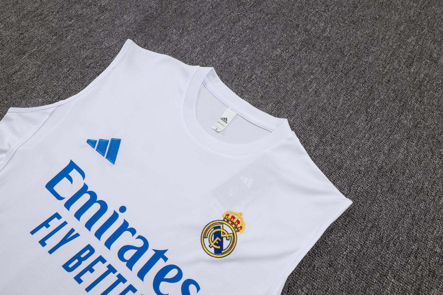 Real Madrid Sleeveless Training Kit - White/Blue