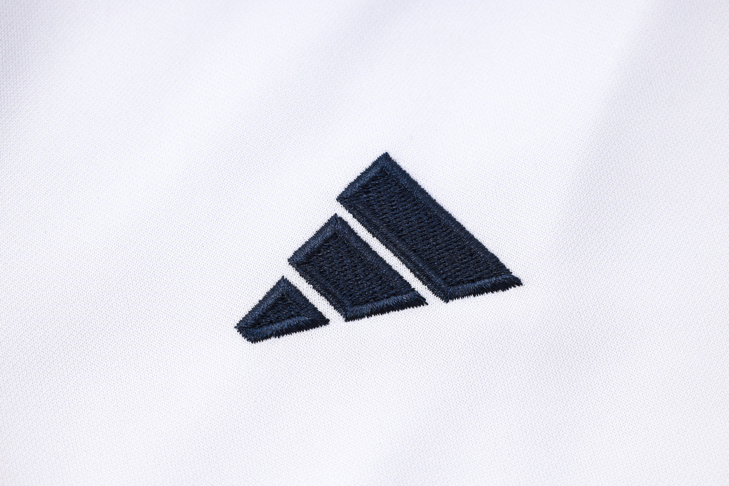 Real Madrid 1/4 Zip Tracksuit Set White/Navy/Yellow