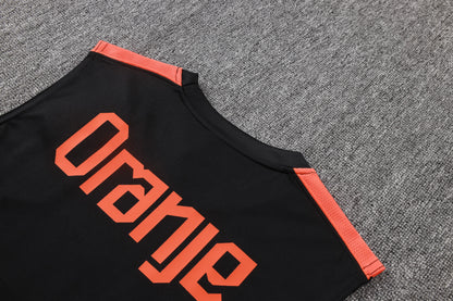 Netherlands Sleeveless Training Kit - Black