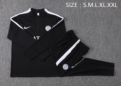 PSG 1/4 Zip Tracksuit Set - Black/White