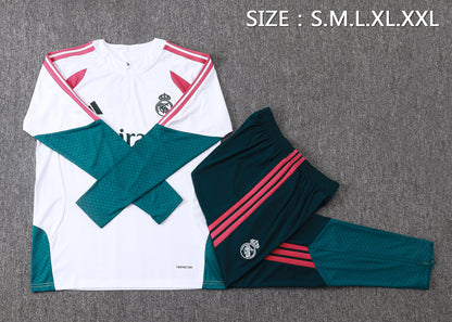 Real Madrid 1/4 Zip Tracksuit Set - Home