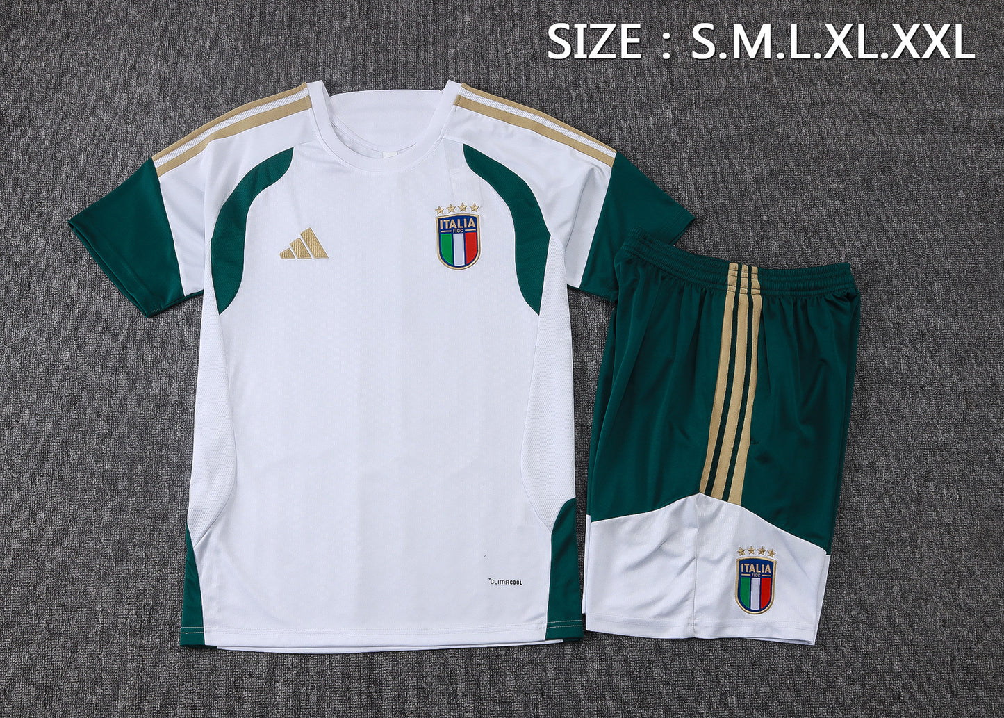 Italy Training Kit  - White/Green