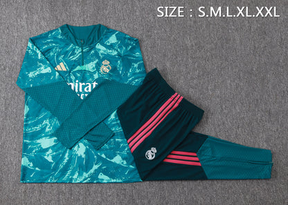 Real Madrid 1/4 Zip Tracksuit Set - Paradise