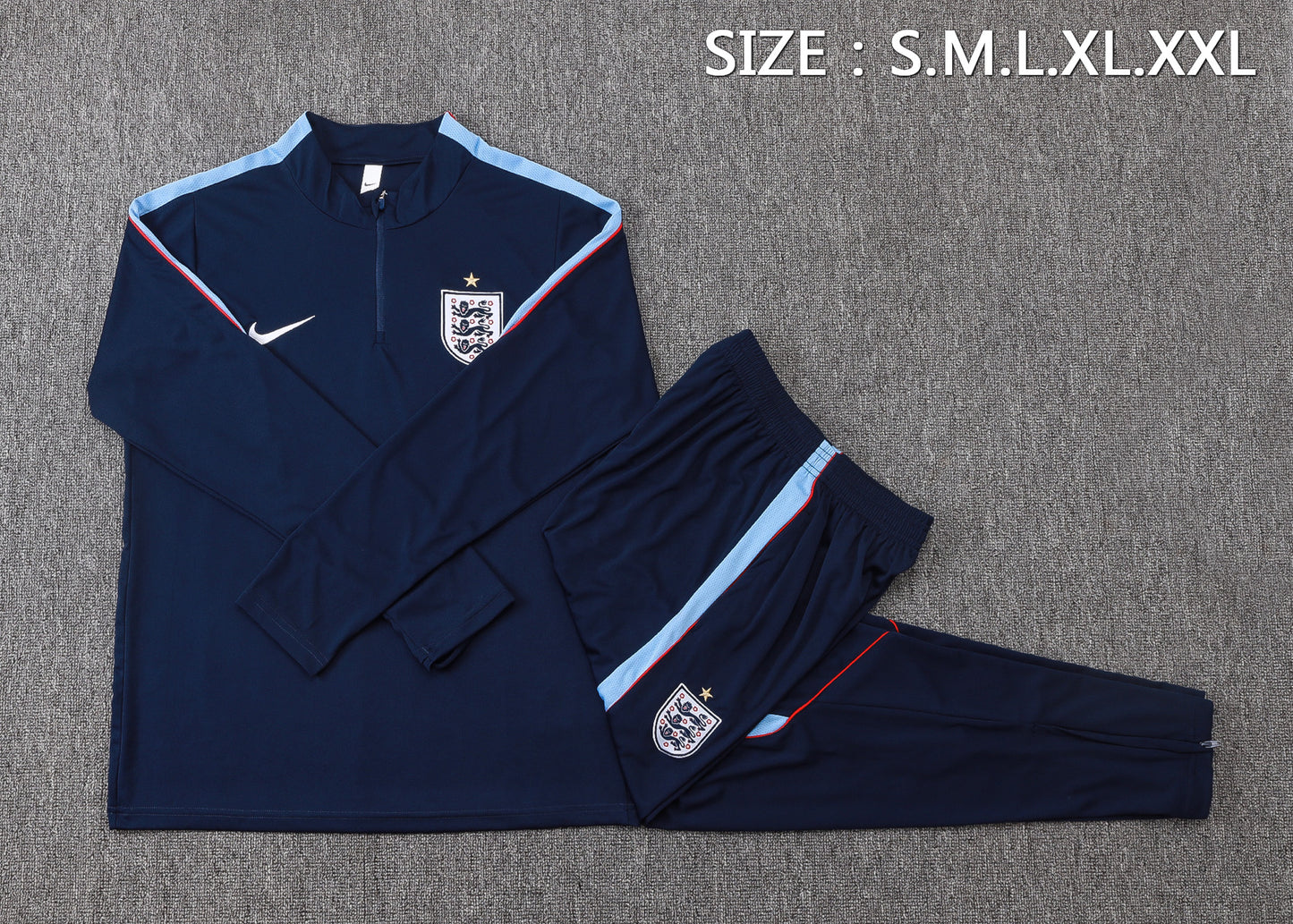 England 1/4 Zip Tracksuit Set - Navy