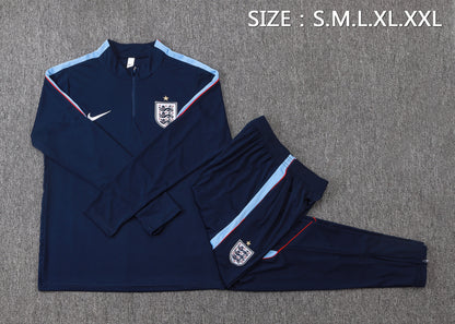 England 1/4 Zip Tracksuit Set - Navy