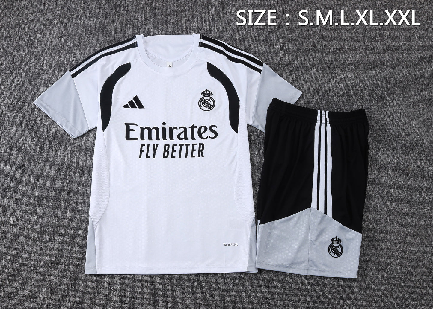 Real Madrid Training Kit  - White/Black/Grey