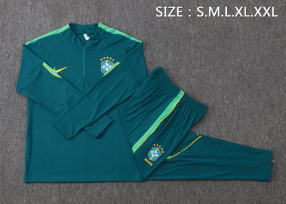 Brazil 1/4 Zip Tracksuit Set - Teal/Green