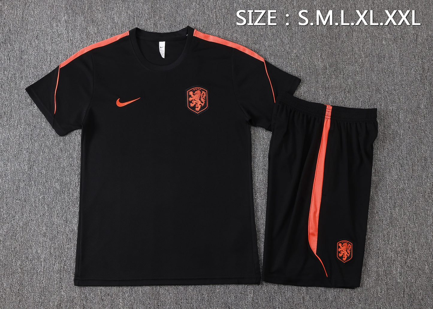 Netherlands Training Kit  - Black/Orange