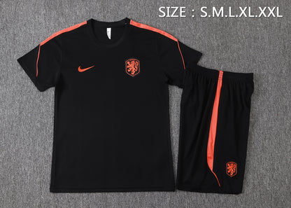 Netherlands Training Kit  - Black/Orange
