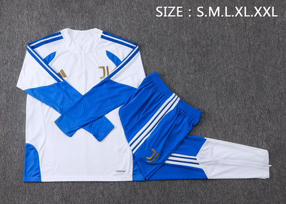 Juventus 1/4 Zip Tracksuit Set - White/Blue