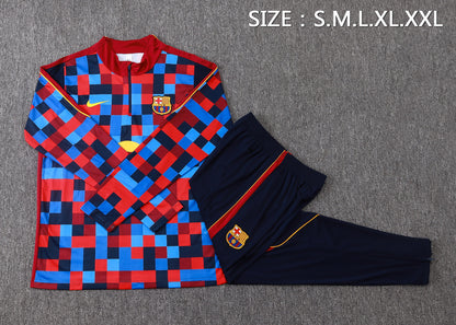 Barcelona 1/4 Zip Tracksuit Set - Pre Match