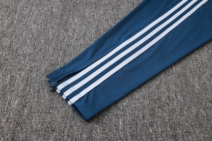 Italy 1/4 Zip Tracksuit Set - Classic White/Navy