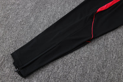 Brazil 1/4 Zip Tracksuit Set - Black/Red Jordan