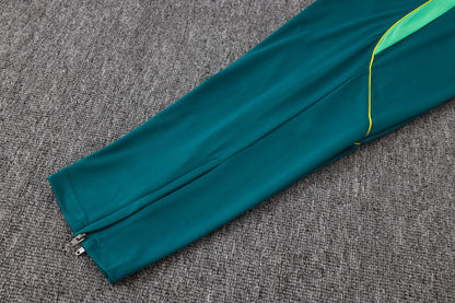Brazil 1/4 Zip Tracksuit Set - Light Blue/Teal