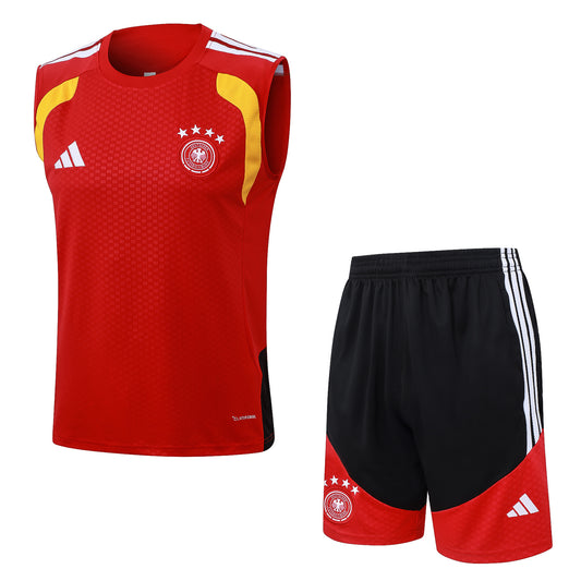 Germany Sleeveless Training Kit - Red/Yellow/Black