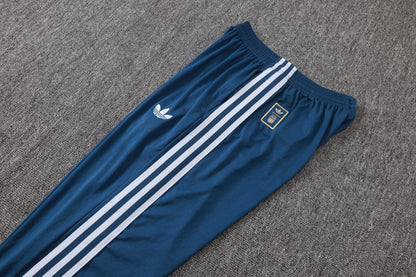 Italy 1/4 Zip Tracksuit Set - Classic White/Navy