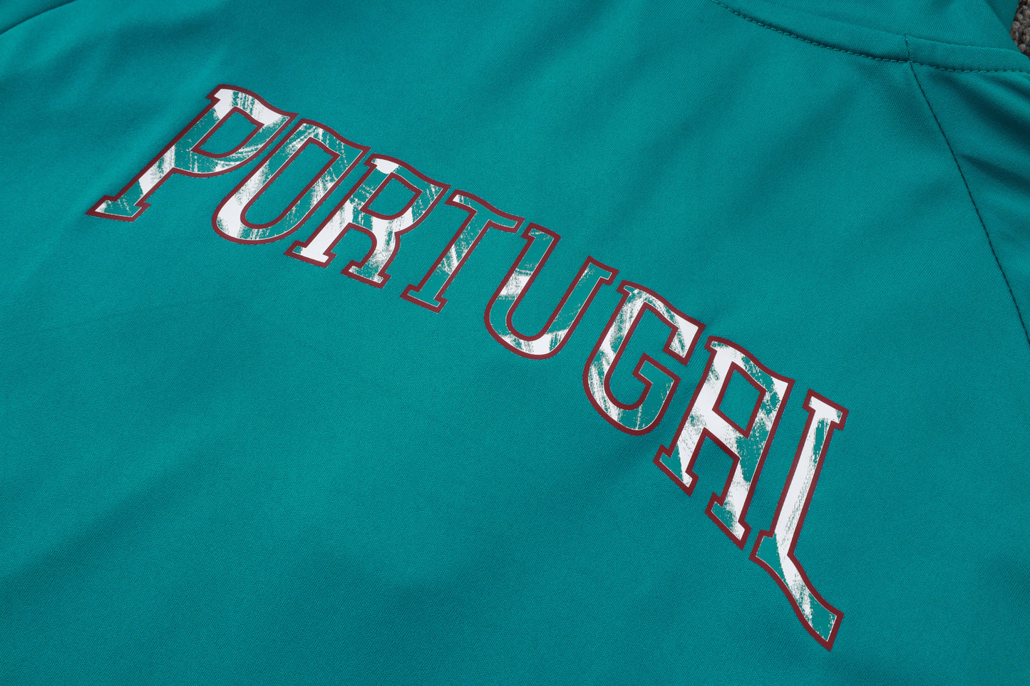Portugal 1/4 Zip Tracksuit Set - Teal/Maroon