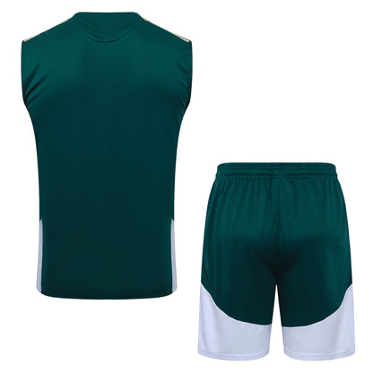 Italy Sleeveless Training Kit - Green/White