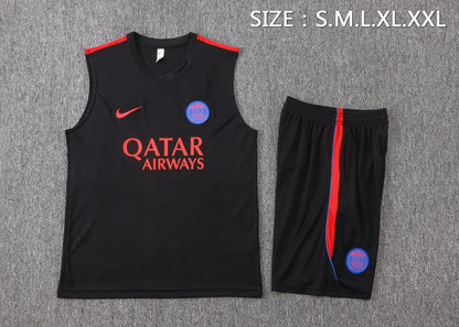 PSG Sleeveless Training Kit - Black/Red