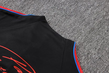 PSG 1/4 Zip Tracksuit Set - Black/Red