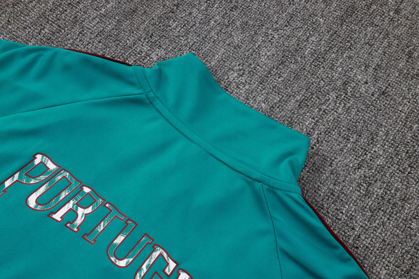 Portugal 1/4 Zip Tracksuit Set - Teal/Maroon