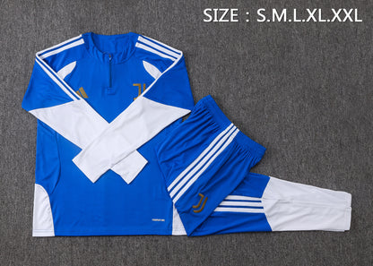 Juventus 1/4 Zip Tracksuit Set - Blue/White