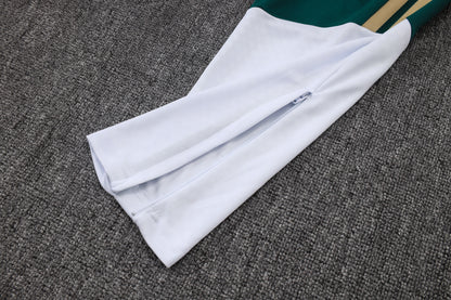 Italy 1/4 Zip Tracksuit Set - Green/White