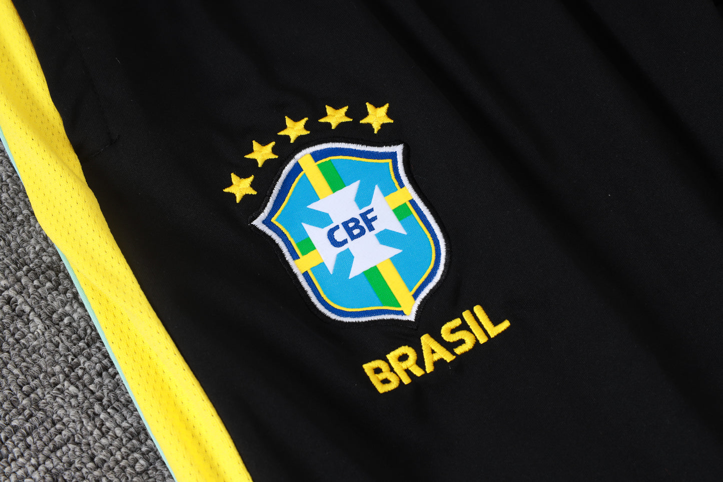Brazil 1/4 Zip Tracksuit Set - Black/Yellow Jordan