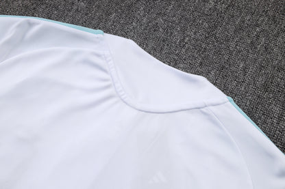 Argentina 1/4 Zip Tracksuit Set - White/Light Blue/Navy