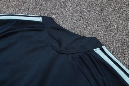 Argentina 1/4 Zip Tracksuit Set - Navy/Light Blue