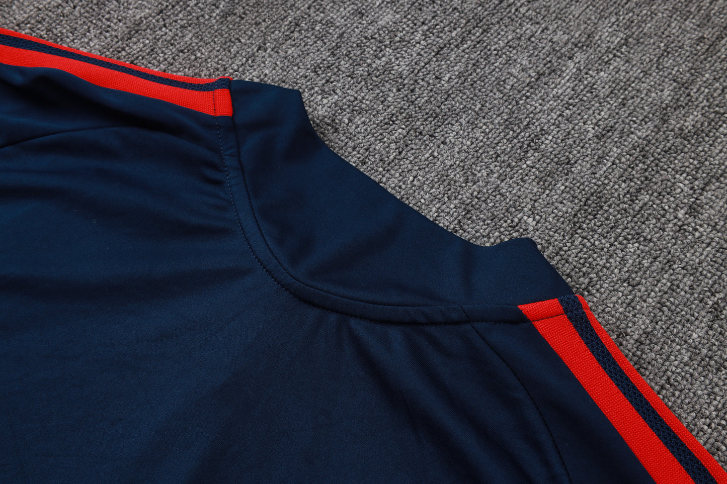 Bayern Munich 1/4 Zip Tracksuit Set - Navy/Steel Blue/Red