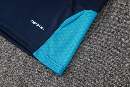 Spain 1/4 Zip Tracksuit Set - Navy/Light Blue