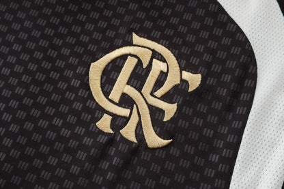 Flamengo Sleeveless Training Kit - Black/White/Gold