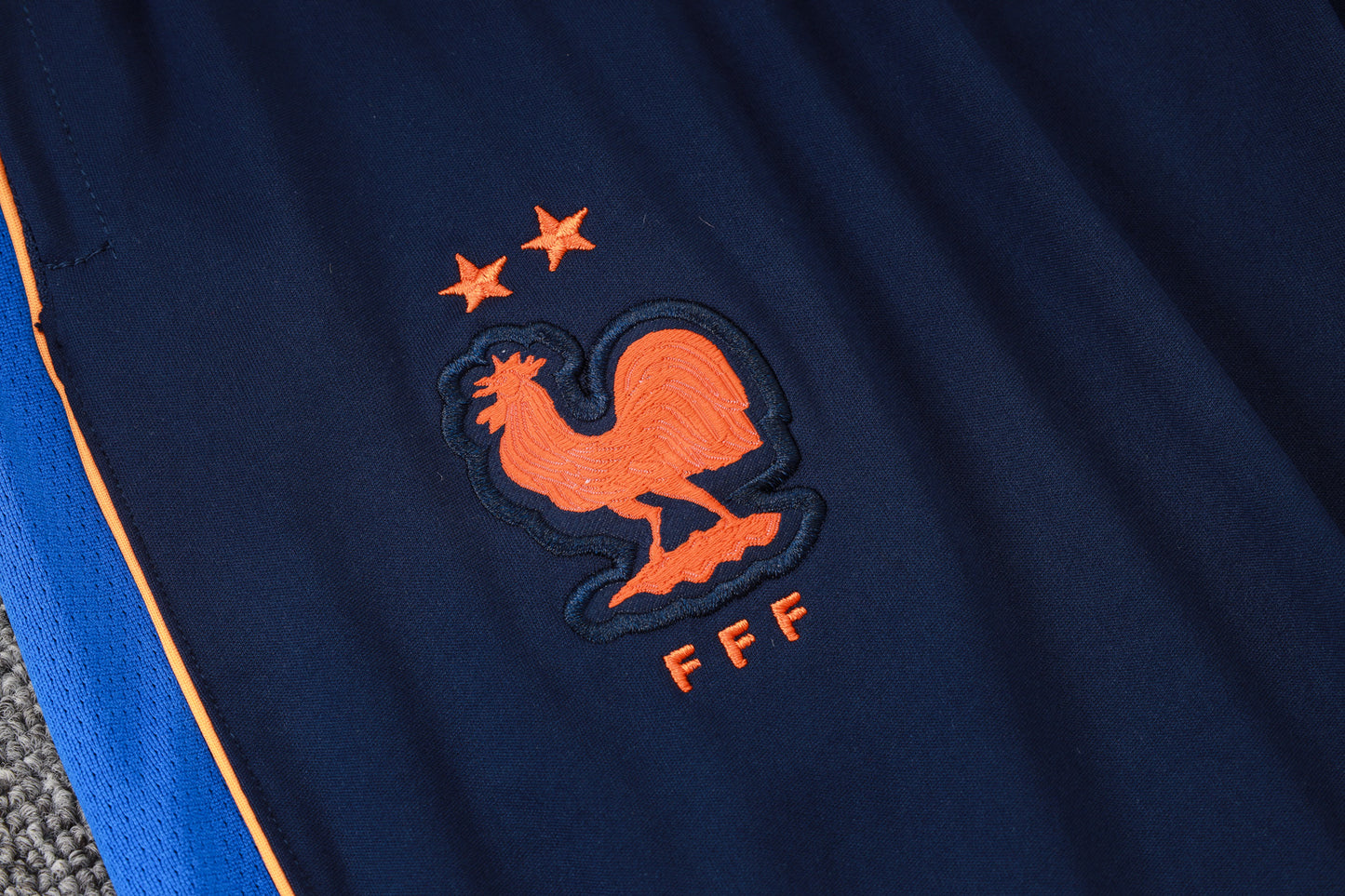 France 1/4 Zip Tracksuit Set - White/Navy