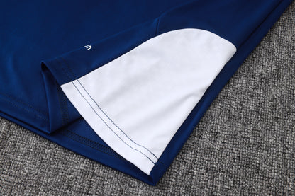 Real Madrid 1/4 Zip Tracksuit Set - Navy/Gold