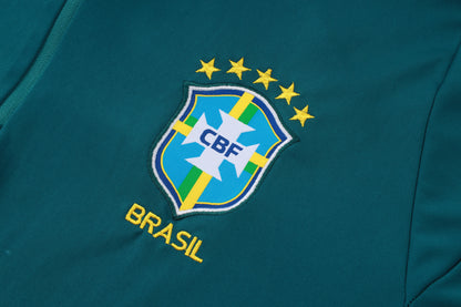 Brazil 1/4 Zip Tracksuit Set - Teal/Green