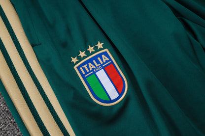 Italy 1/4 Zip Tracksuit Set - Green/White
