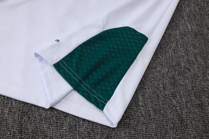 Italy 1/4 Zip Tracksuit Set - White/Green