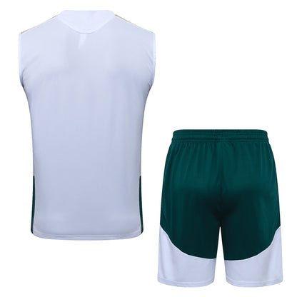 Italy Sleeveless Training Kit - White/Green