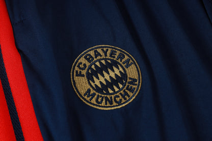 Bayern Munich 1/4 Zip Tracksuit Set - Steel Blue/Navy/Red