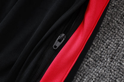 Brazil 1/4 Zip Tracksuit Set - Black/Red Jordan