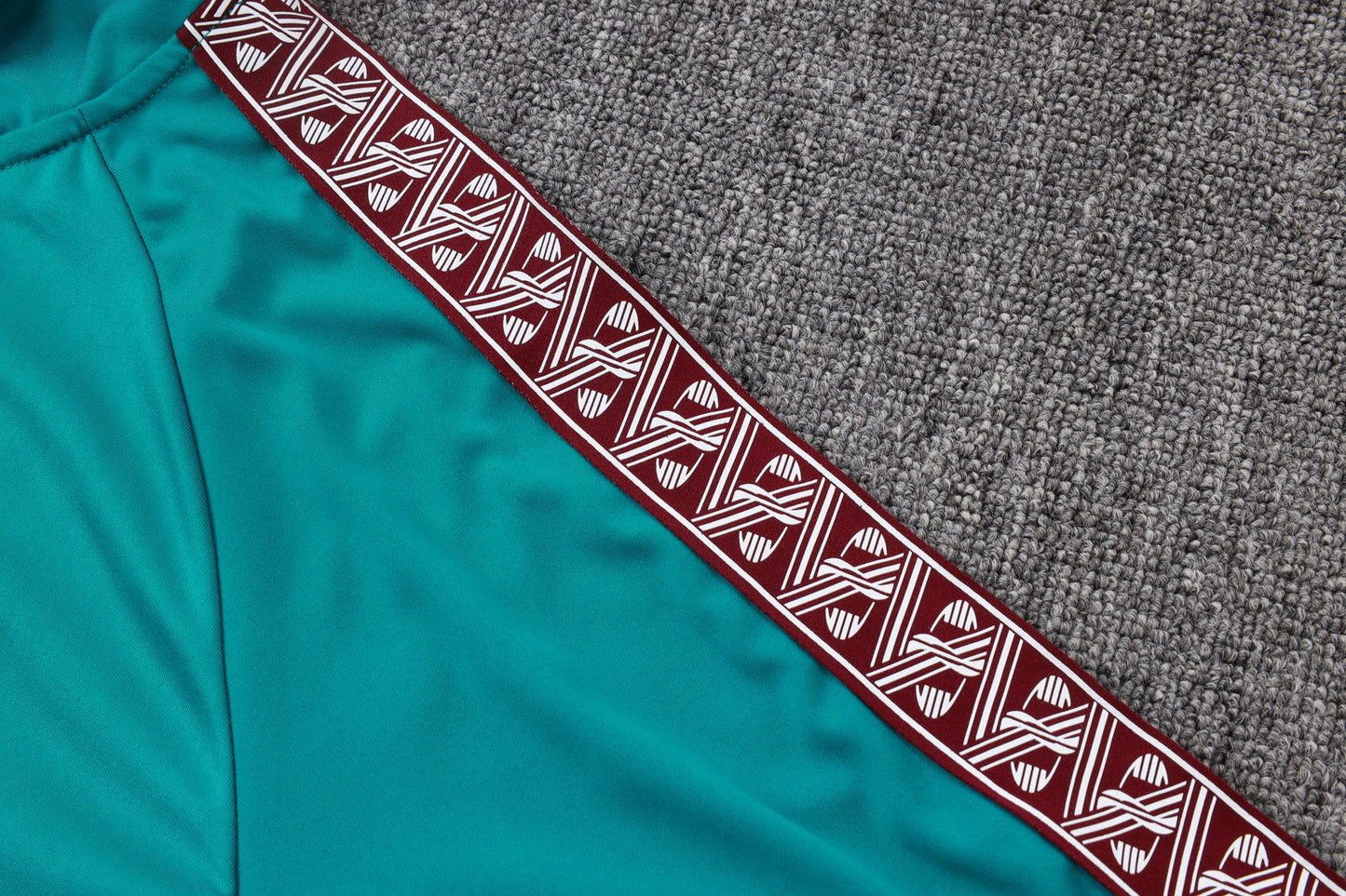 Portugal 1/4 Zip Tracksuit Set - Teal/Maroon