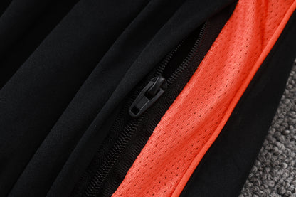 Netherlands 1/4 Zip Tracksuit Set - Black/Orange