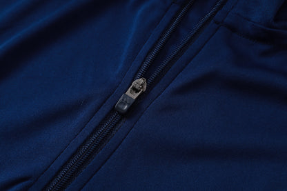 Real Madrid 1/4 Zip Tracksuit Set - Navy/Gold Classic