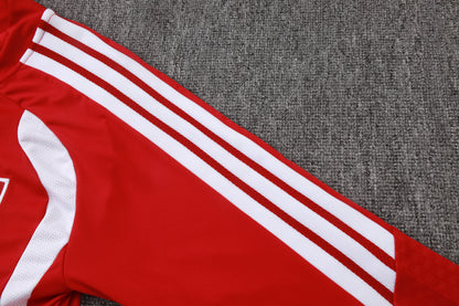 Spain 1/4 Zip Tracksuit Set - Red/Black/Grey