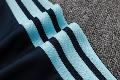Argentina 1/4 Zip Tracksuit Set - Navy/Light Blue